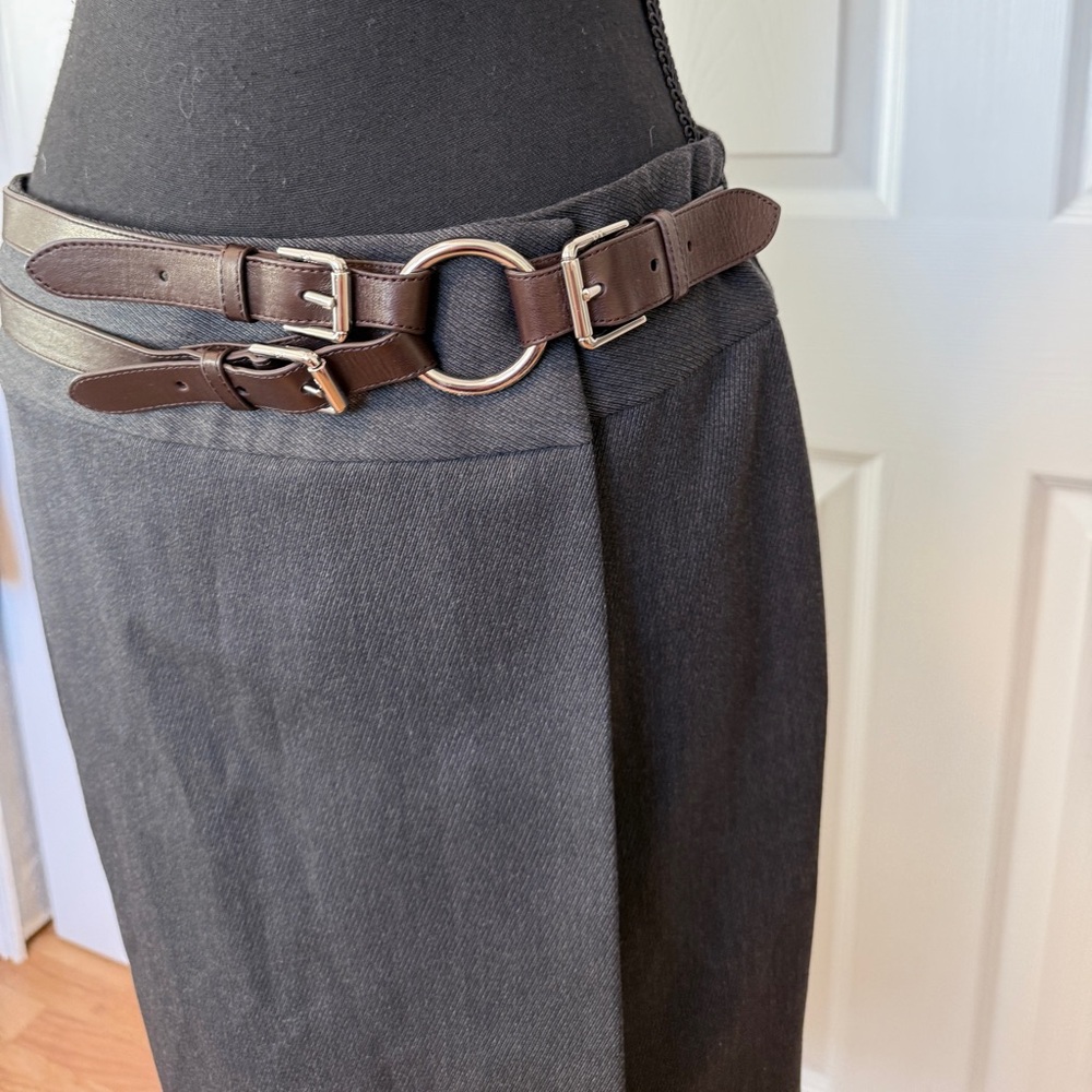 Ralph Lauren straight Grey Belted Women's Skirt - Picture 2 of 10